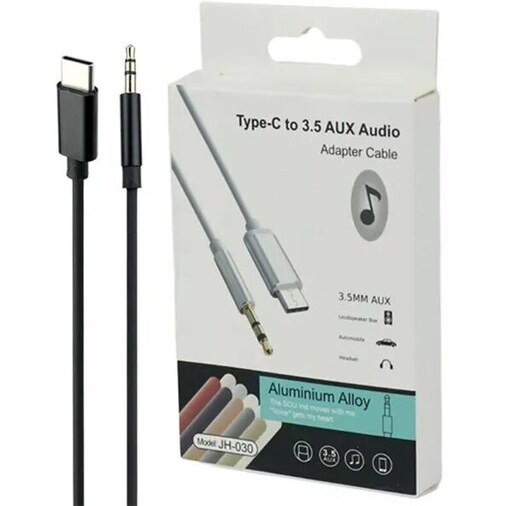کابل تبدیل USB-C به AUX مدل JH-030 طول 1 متر